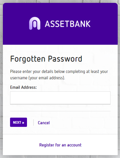 Forgotten Password: how to use and common issues/errors – Asset Bank